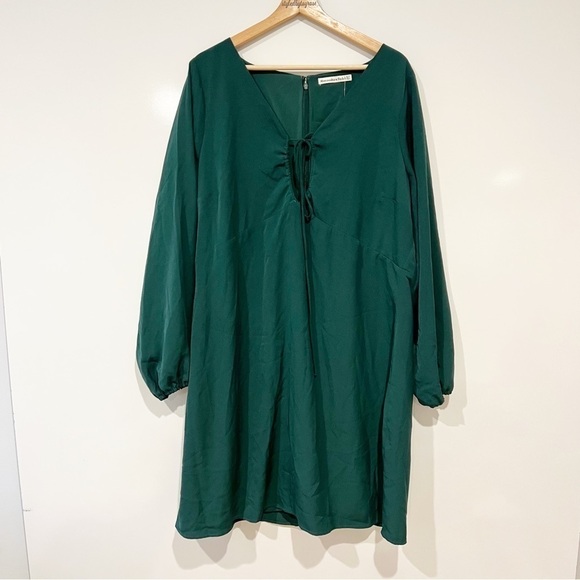 NWT Abercrombie & Fitch Long-Sleeve Strappy Halter Mini Dress - Picture 14 of 15